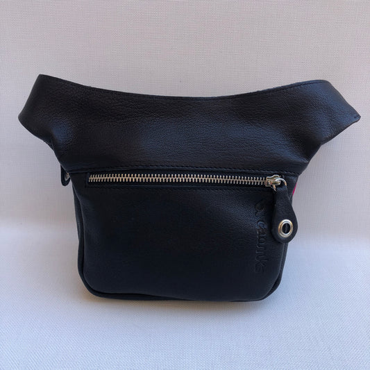 Mini Premium Stars Black & Silver Natural BioCuir® Leather Exclusive Piece No. 9832