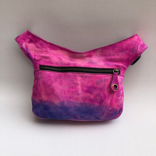 Sommerfarbe "ArtPunk" (Gemma Madness) BioCuir® Leder Einzelstück Nr. 9955