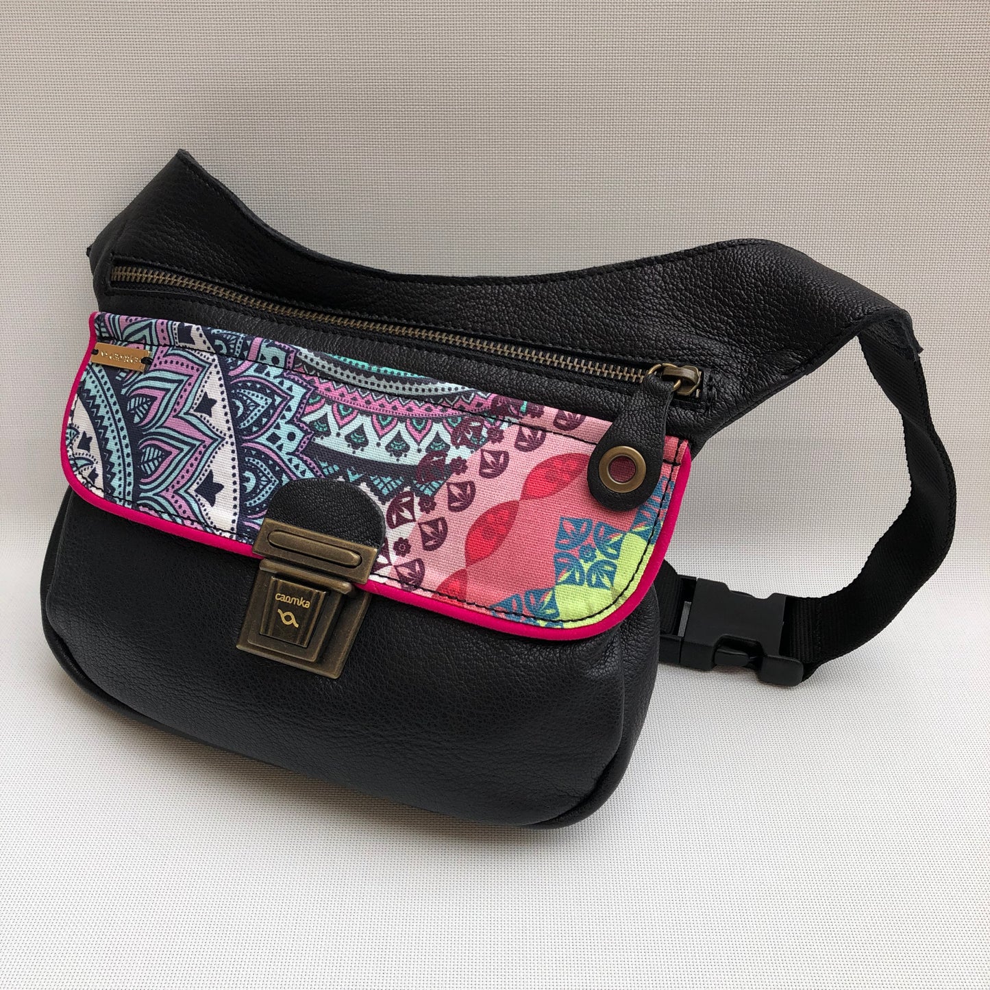 Black & Mandalas BioCuir® natural leather Unique Piece No. 10.026