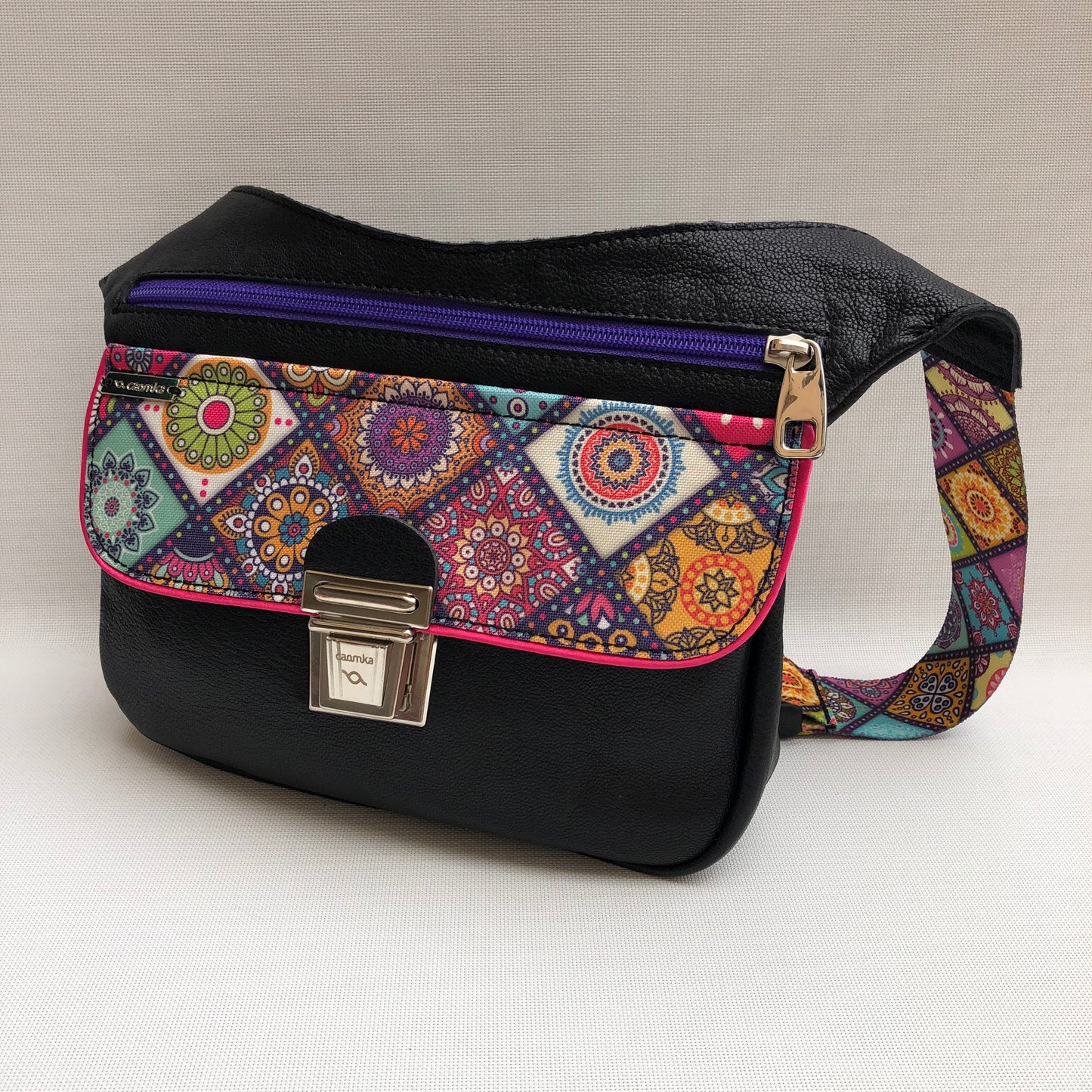 Summer Black & Mandalas · Piel natural BioCuir® · Pieza Única Núm. 9986