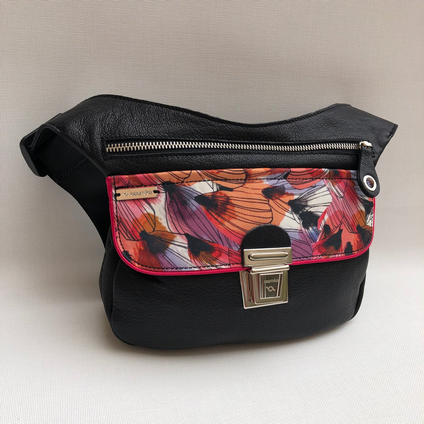 Special Black & Art Flowers BioCuir® Naturleder Einzelstück Nr. 10.140
