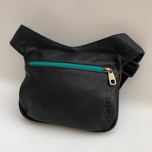Premium Black & Cashmere BioCuir® natural leather Exclusive Piece No. 9976