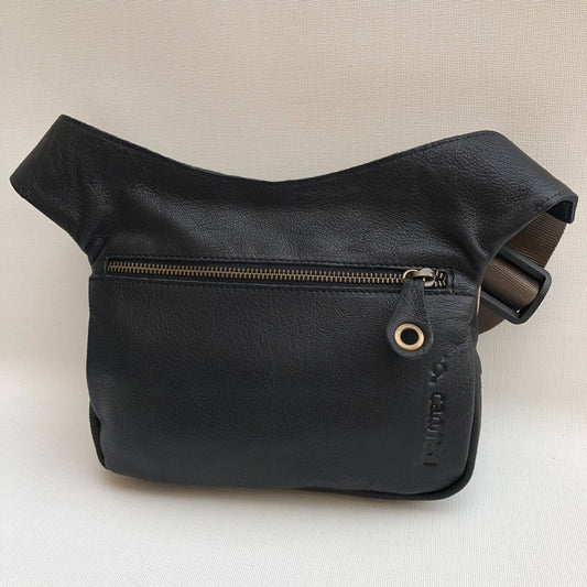 Premium Black & Cashmere BioCuir® natural leather Exclusive Piece No. 9975