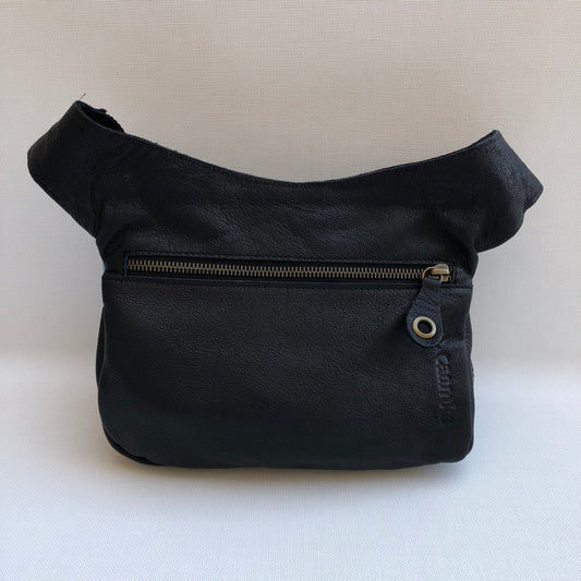 Special Black & Nature BioCuir® natural leather Unique Piece No. 10389