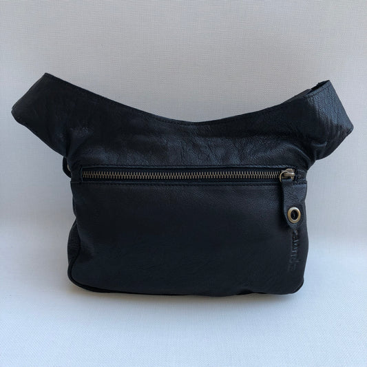 Special Black & Nature BioCuir® natural leather Unique Piece No. 10598