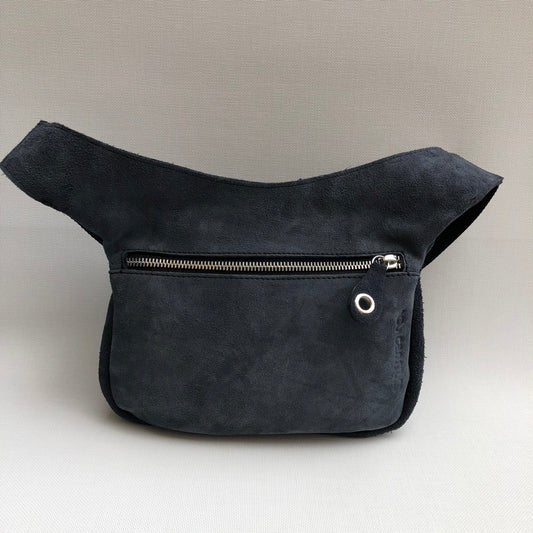Special Suede "Twisted Skin" Blue Natural BioCuir® Skin Exclusive Piece No. 10301