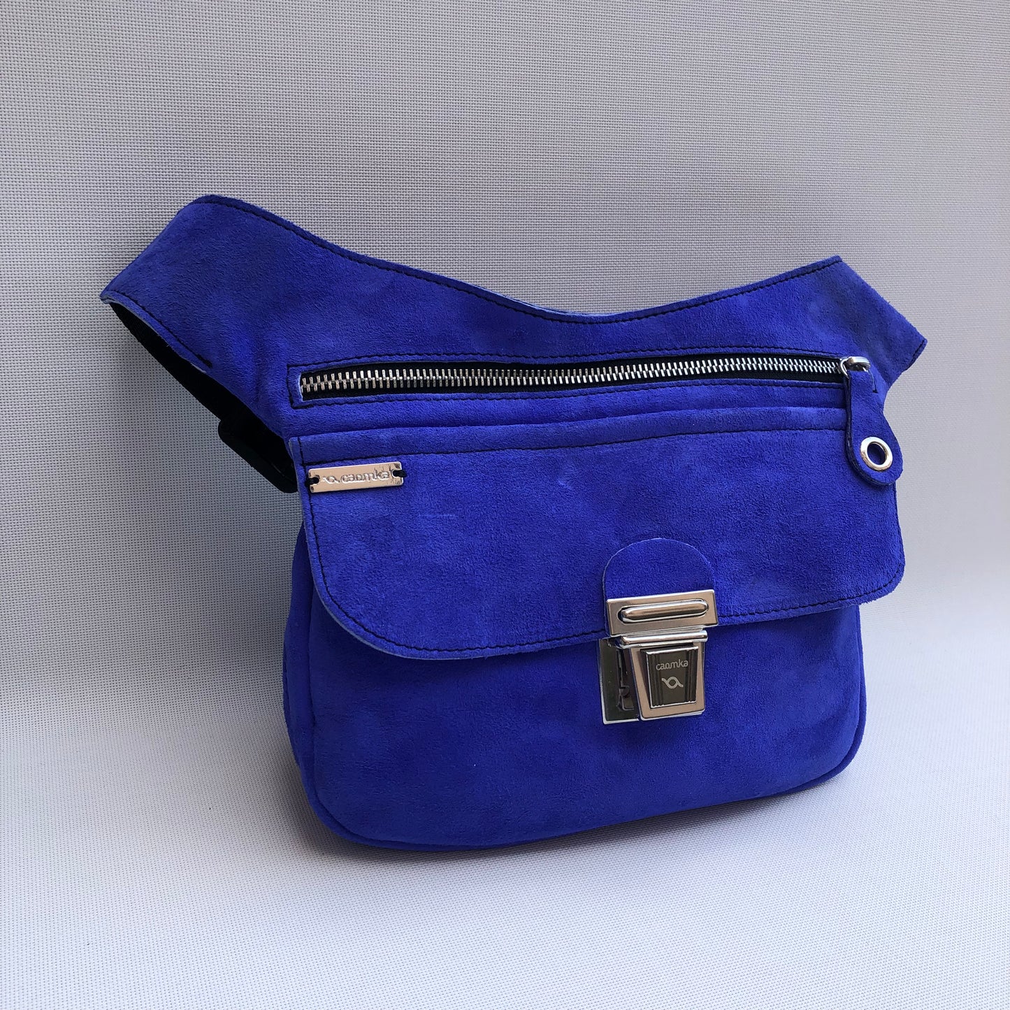 Special Suede "Twisted Skin" Electric Blue Natural BioCuir® Skin Exclusive Piece No. 10366