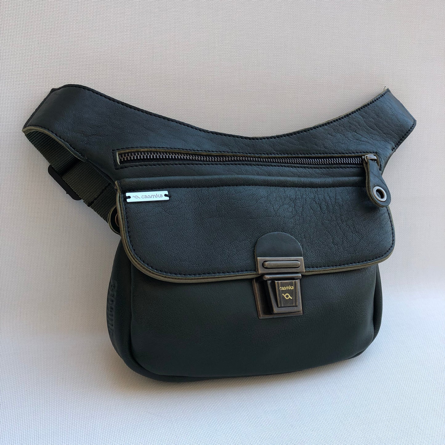 Special Green Top BioCuir® natural leather Unique Piece No. 10684