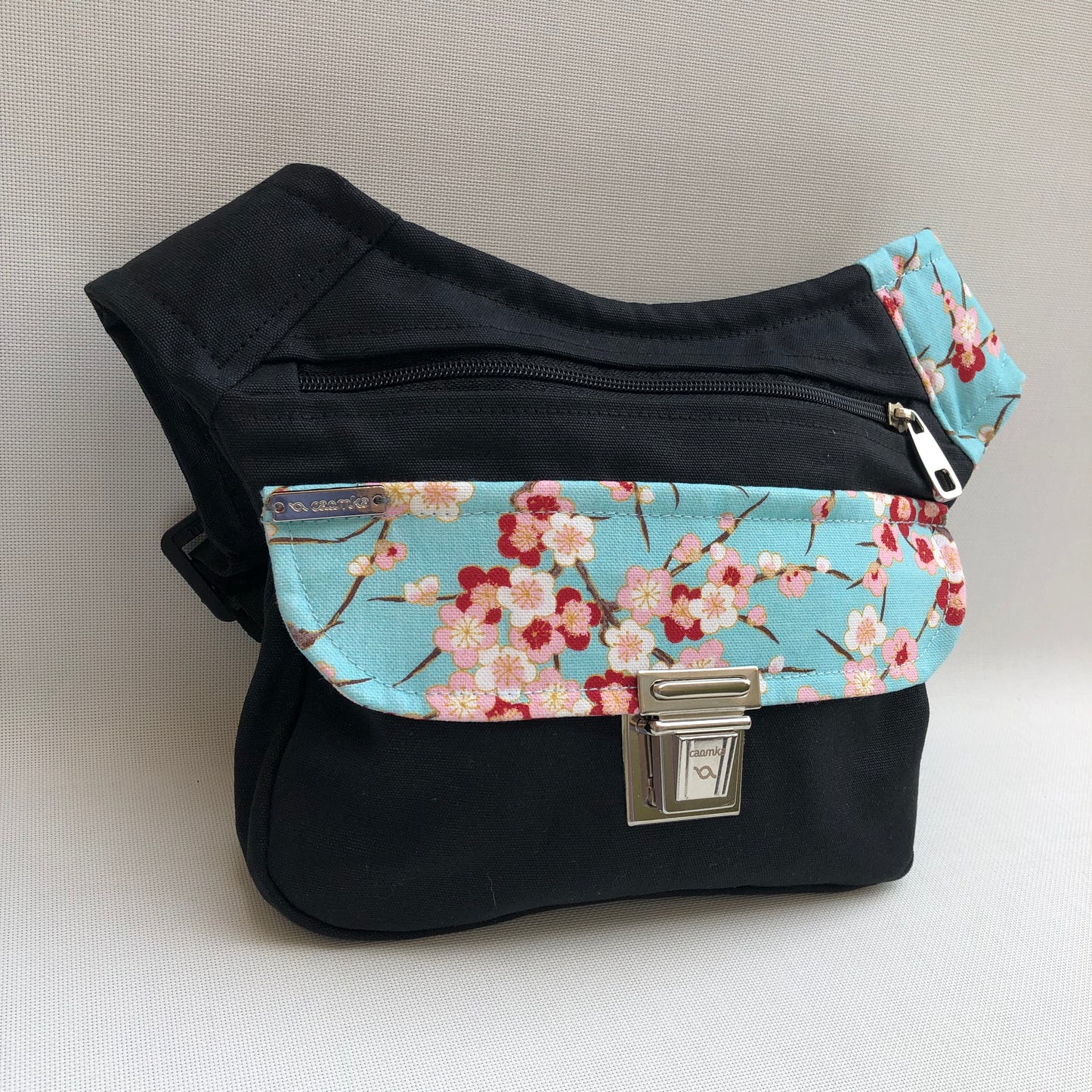 Special Black & Japanese Flowers + Back pocket Unique Piece No. 10423