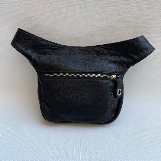 Mini Special Black & Mandalas BioCuir® natural leather Unique Piece No. 10502