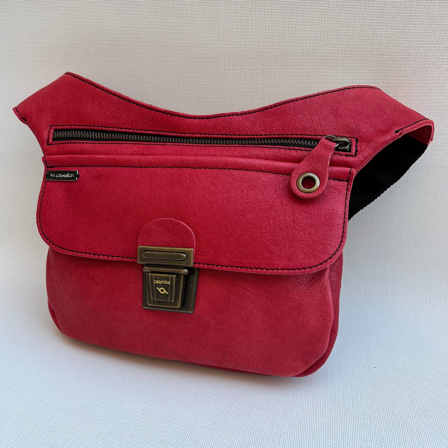 Special Crimson BioCuir® natural leather Unique Piece No. 10499