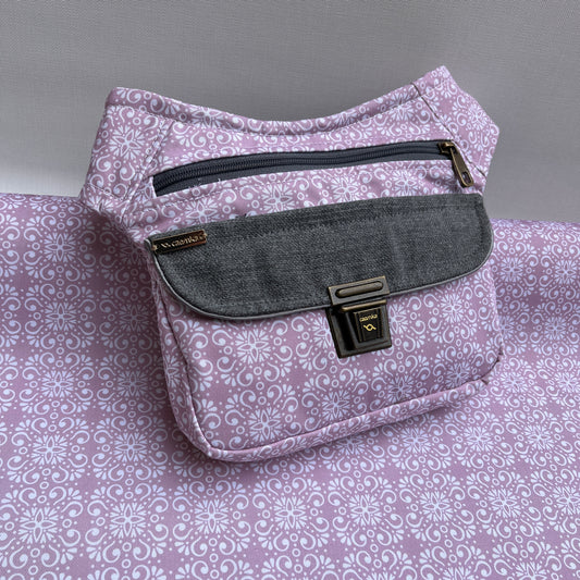 Caomka Köperstoff bedruckt "Vintage Pink"