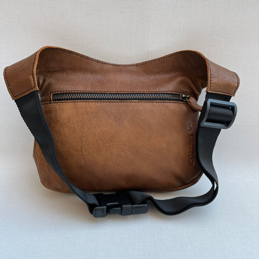 Special Brown & Old Gold BioCuir® natural leather Unique Piece No. 10749