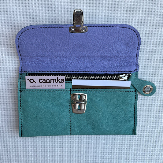 CAOMKA Flat Coin Purse Natural BioCuir® Leather Exclusive Piece No. 10577