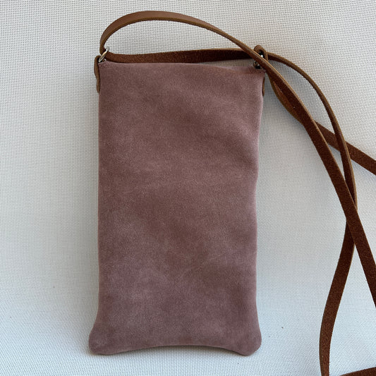 Porta Móvil · Diseño Agua · Piel Serraje · Rosa Palo