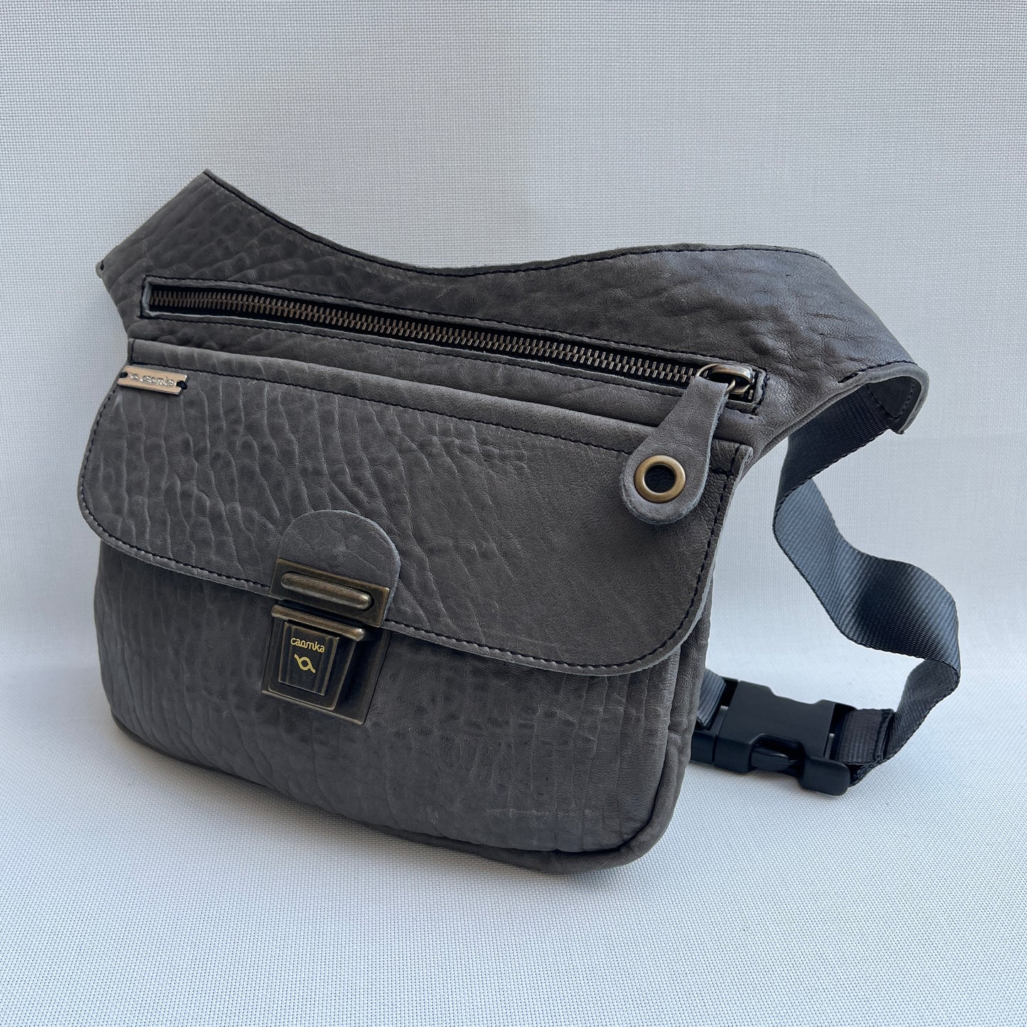 Special Gray BioCuir® natural leather Unique Piece No. 10781