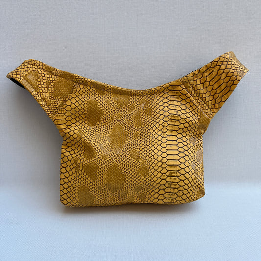 Special Yellow Animal Print Vegan Leather Unique Piece No. 12087