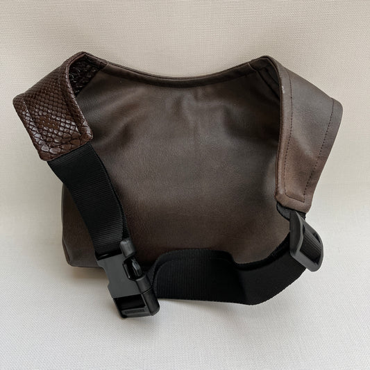 Special Brown Top Vegan Leather Unique Piece No. 11295