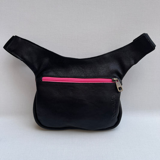 Special Black & Pink BioCuir® natural leather Exclusive Piece No. 12107