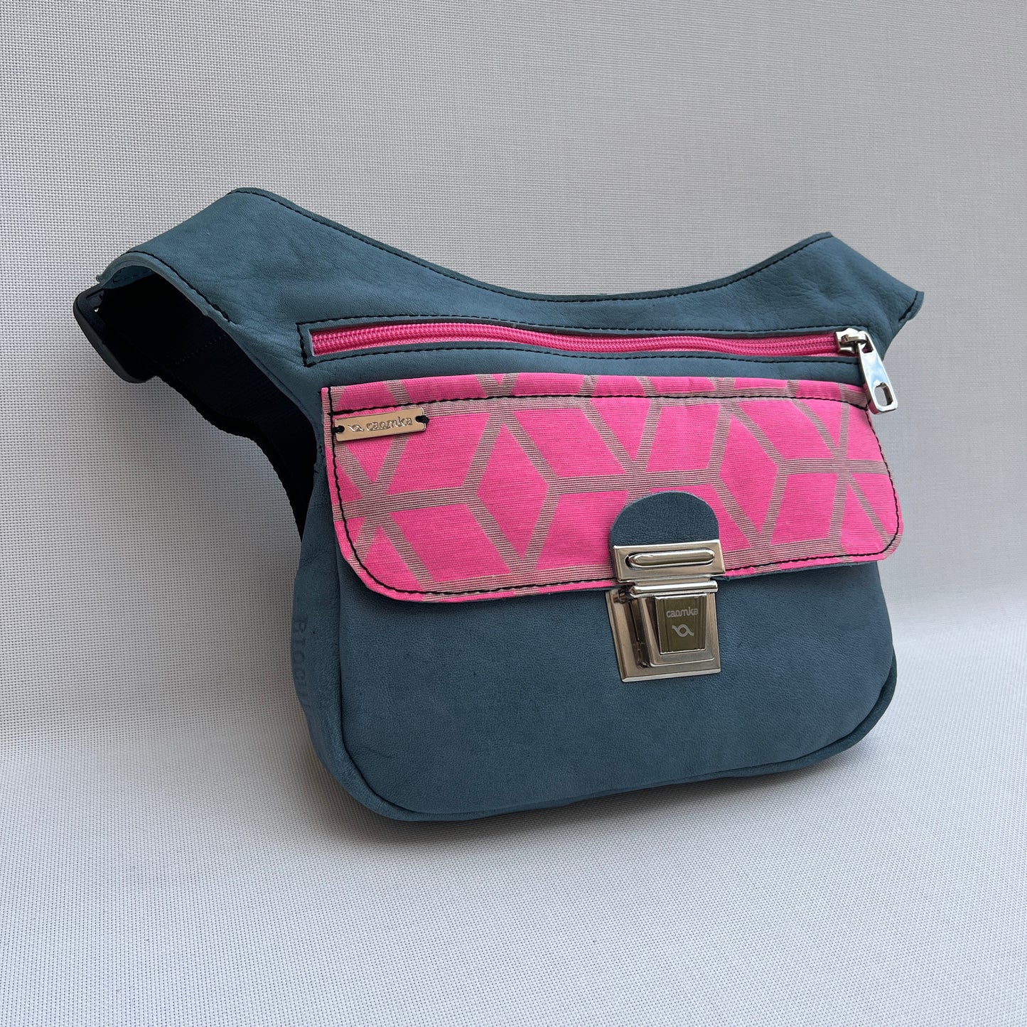 Special Blue Jeans & Pink · Piel natural BioCuir® · Pieza Exclusiva Núm. 12108