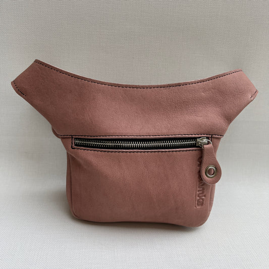 Mini Pink & Silver Natural BioCuir® Leather Exclusive Piece No. 11255