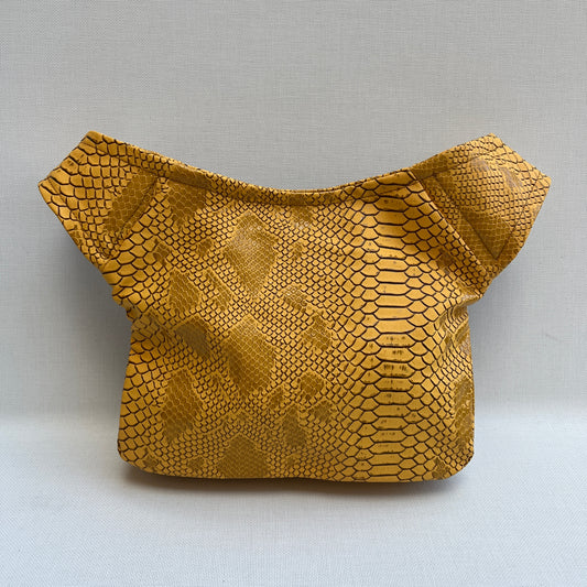 Special Yellow Animal Print Vegan Leather Unique Piece No. 12101