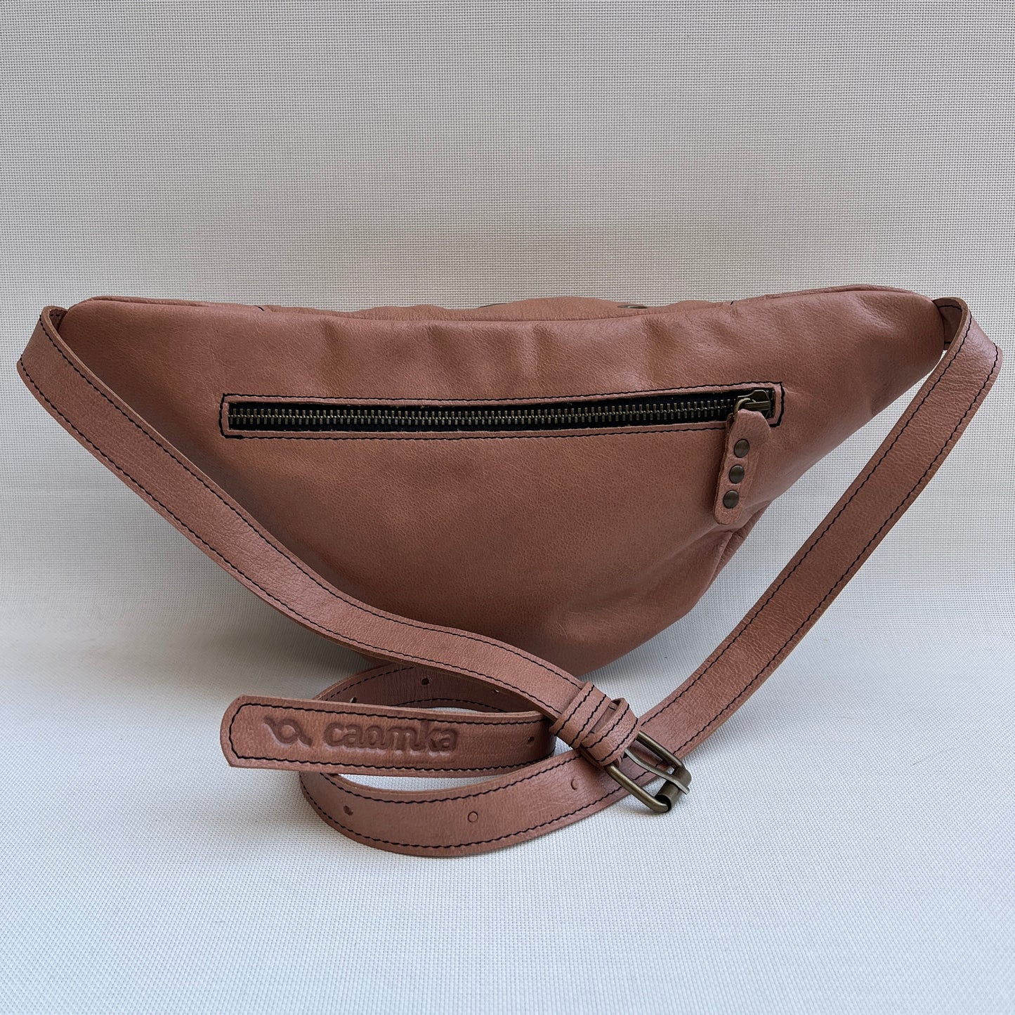 Premium Retro Chic Pale Pink Natural BioCuir® Leather Exclusive Piece No. 12965