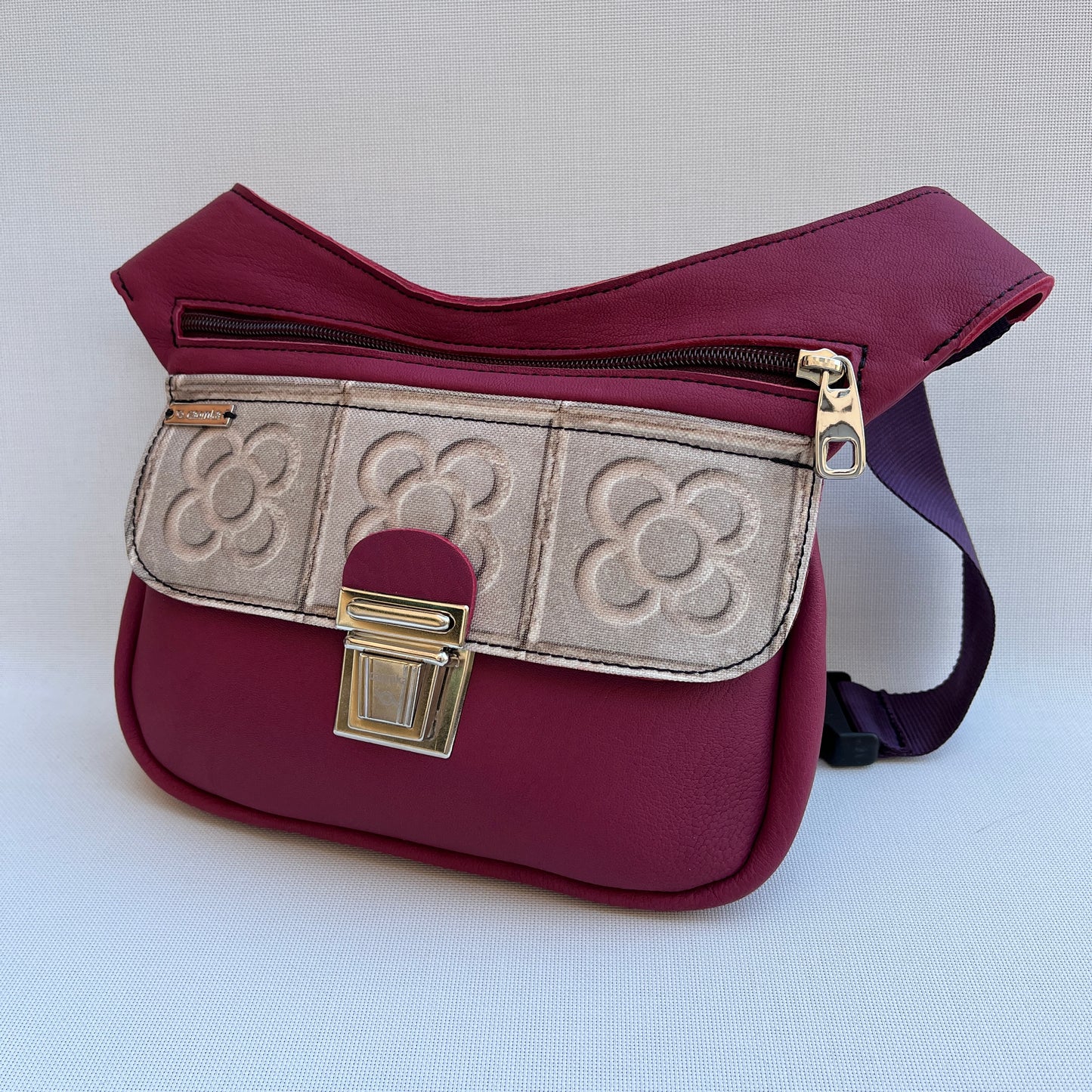 Special Bordeaux & Panot Natural leather BioCuir® Exclusive Piece No. 12163