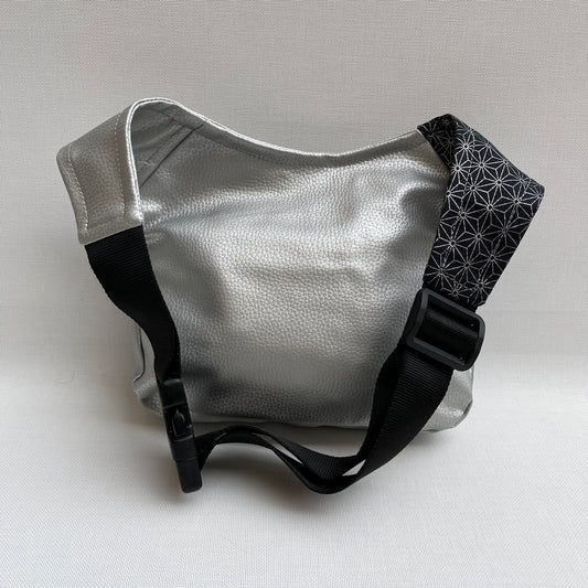 Special Silver Geometric Vegan Leather Unique Piece No. 11305