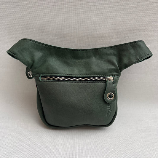Mini Special Green & Purple Natural BioCuir® Leather Exclusive Piece No. 13077