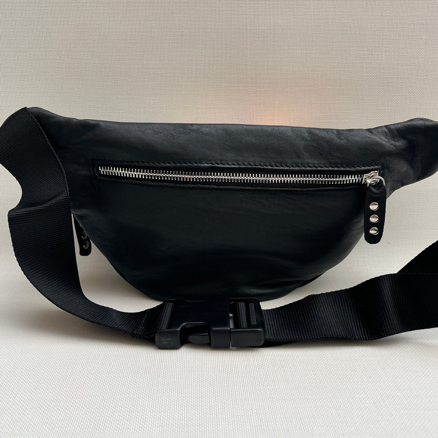 Retro Chic Special Black Mandalas BioCuir® natural leather Unique Piece No. 13003
