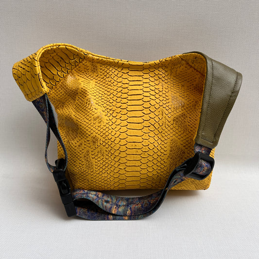 Special Yellow Snake Vegan Leather Unique Piece No. 11525