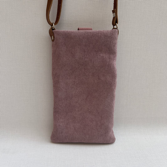 Mobile Holder · Natura Design · Hemp Natural Fabric · Pale Pink