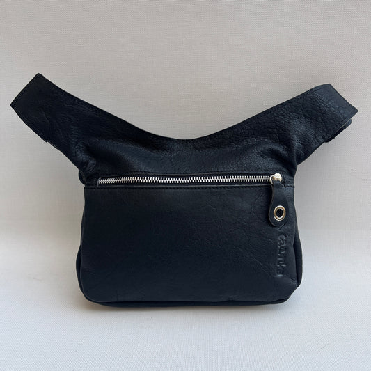 Premium Black Skulls & Silver Natural BioCuir® Leather Exclusive Part No. 11086