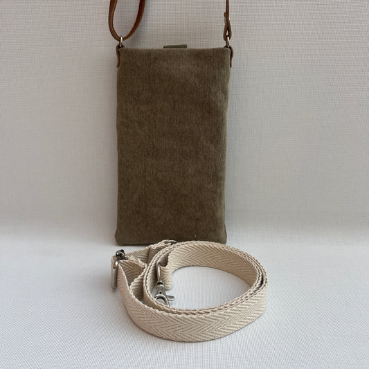 Mobile Holder · Natura Design · Hemp Natural Fabric · Green