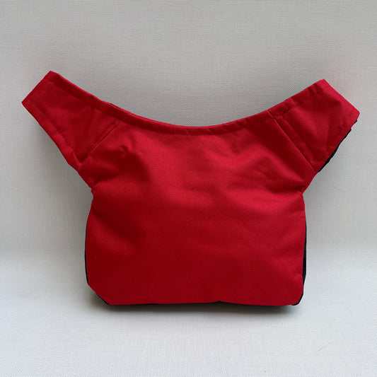 Red "Cordura" & Japanese Waves · Waterproof · Unique Piece No. 12504