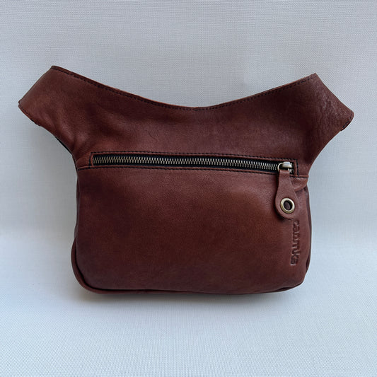 Special Brown & Old Gold BioCuir® natural leather Unique Piece No. 11076