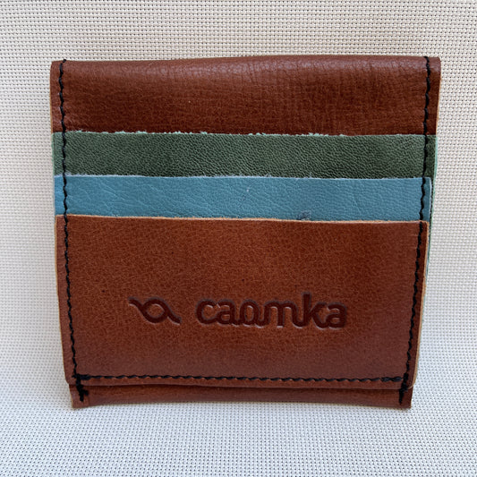CAOMKA Coin Holder Natural BioCuir® Leather Unique Piece No. 12385