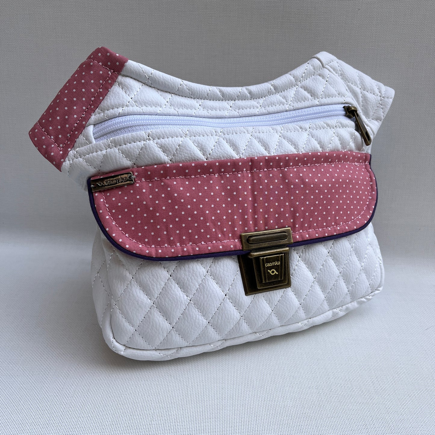 Special White & Dots Vegan Leather Exclusive Piece No. 11575