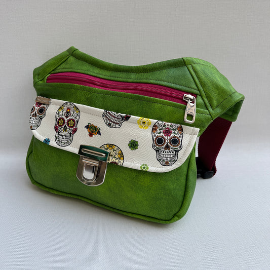 Special Green & Mexican Skulls · Piel Vegana · Pieza Única Núm. 11572