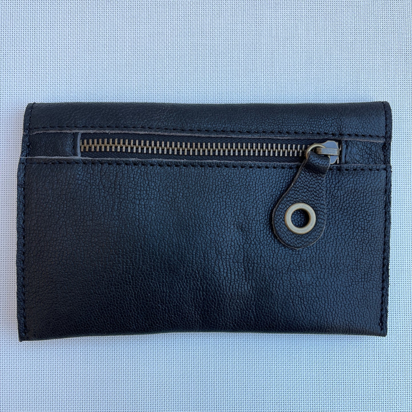 CAOMKA Flat Coin Purse Natural BioCuir® Leather Exclusive Piece No. 13186