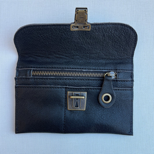 CAOMKA Flat Coin Purse Natural BioCuir® Leather Exclusive Piece No. 13186