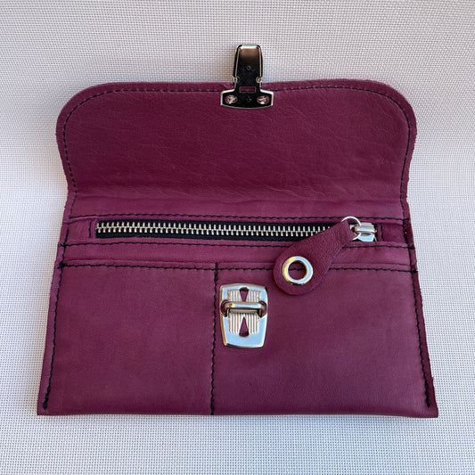 CAOMKA Flat Coin Purse Natural BioCuir® Leather Exclusive Piece No. 10742