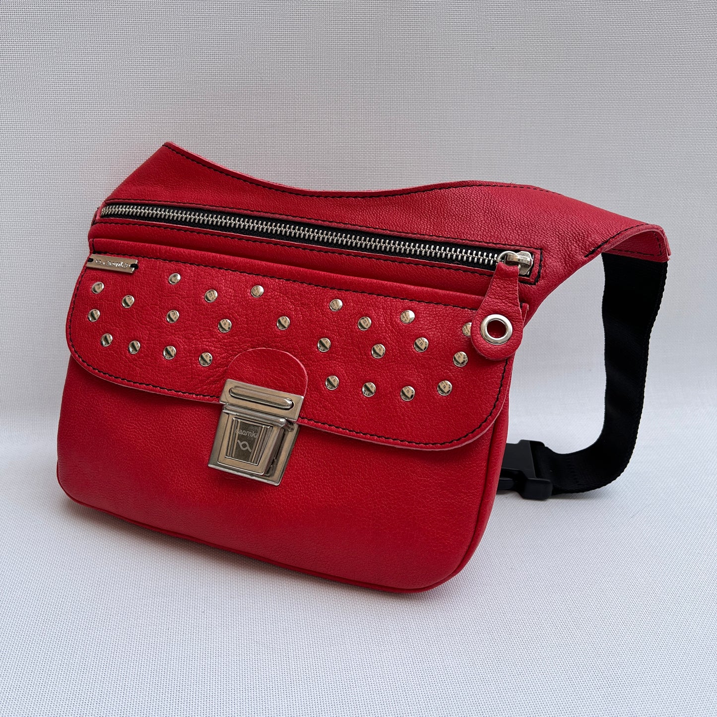 Premium Red & Silver Natural BioCuir® Leather Exclusive Part No. 11592