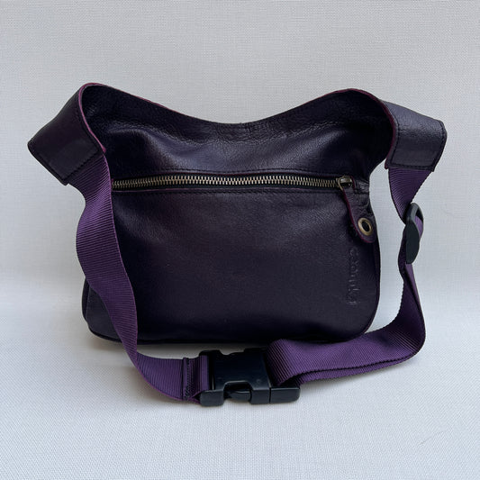 Special Dark Purple & Mandalas BioCuir® natural leather Unique Piece No. 12667