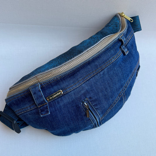 Maxi Retro Chic ♻️ Jeans Recycled ♻️ · Limited Edition · Unique Piece No. 13232