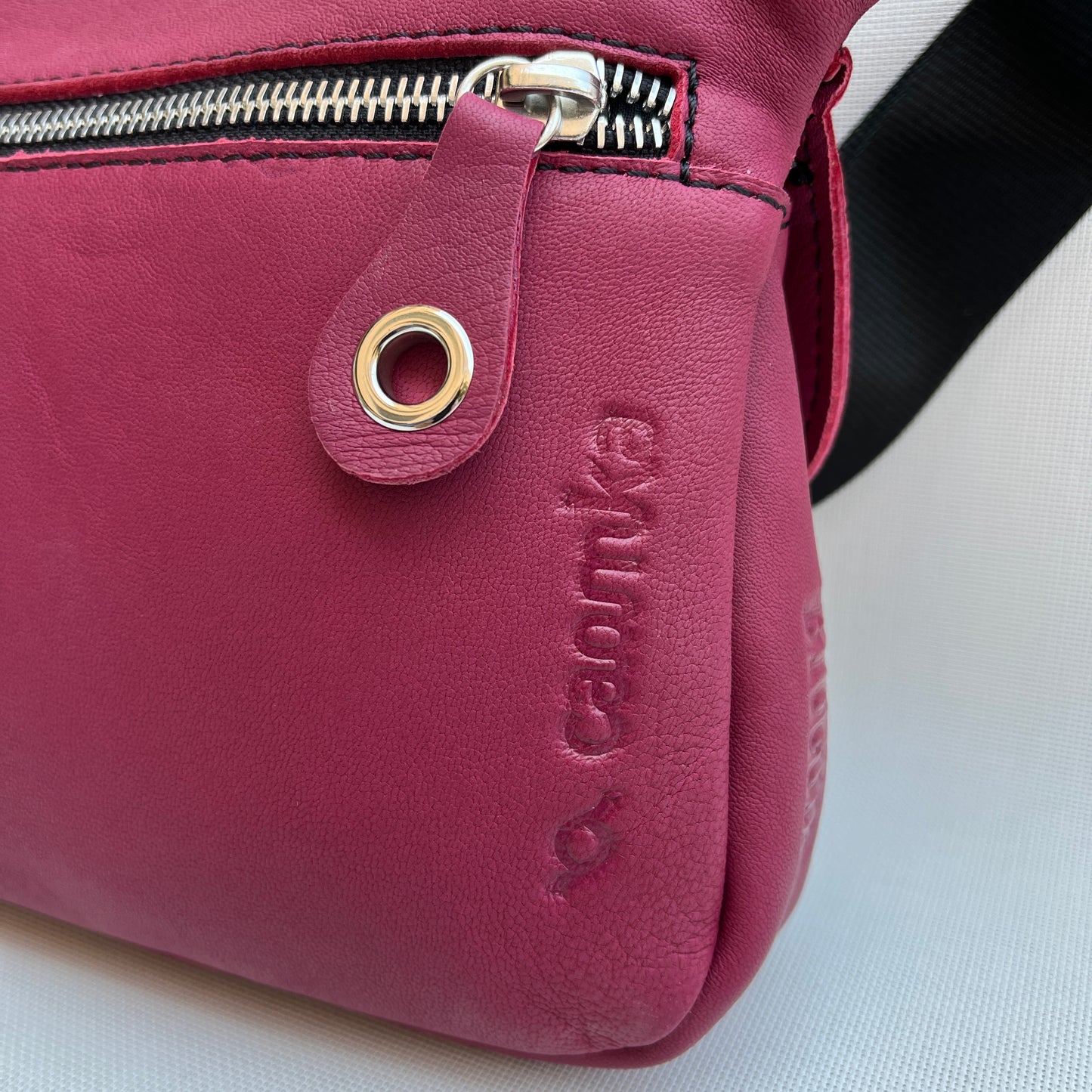 Classic Pink Fuchsia BioCuir® Natural Leather Exclusive Piece No. 11631