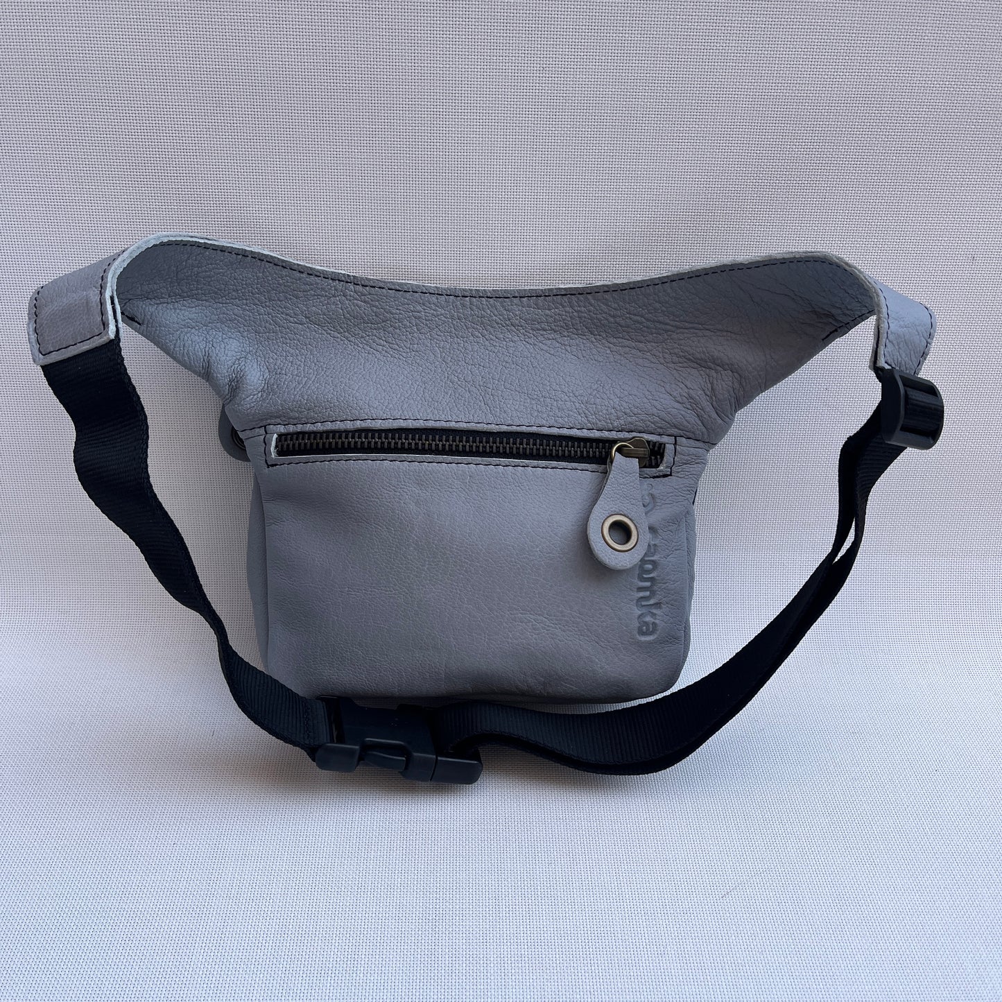 Mini Turquoise & Pearl Gray Natural BioCuir® Leather Exclusive Piece No. 13365