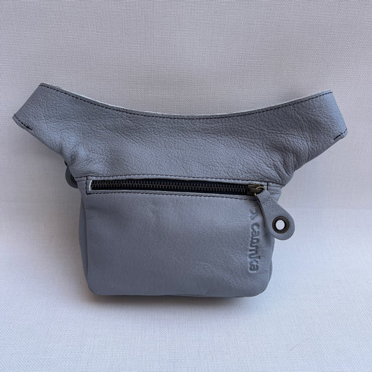 Mini Turquoise & Pearl Gray Natural BioCuir® Leather Exclusive Piece No. 13365
