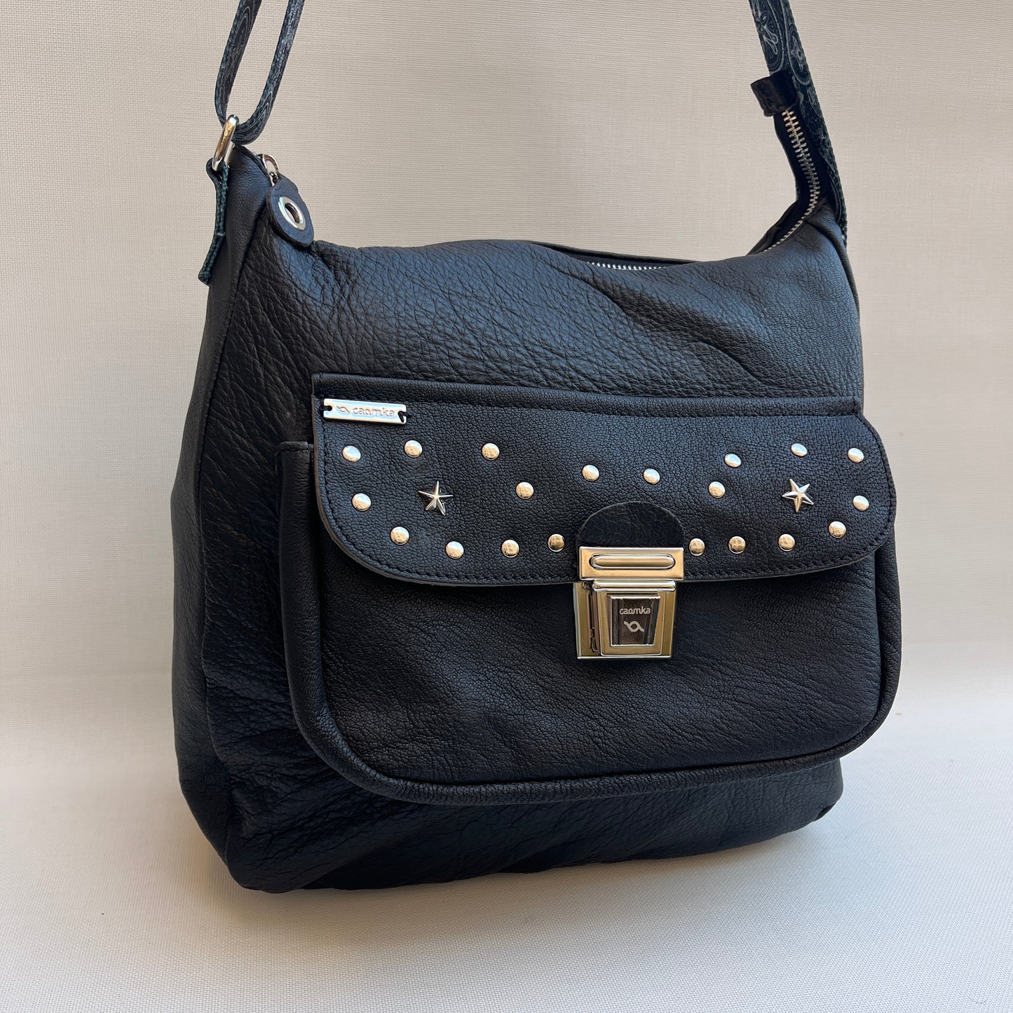 Caomka Tote Bag Special Edition BioCuir® Natural Leather Unique Piece 12392